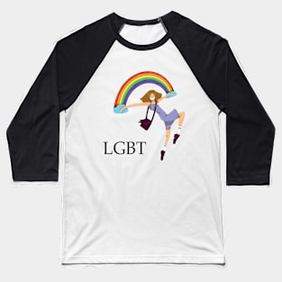 The girl LGBT Baseball T-Shirt